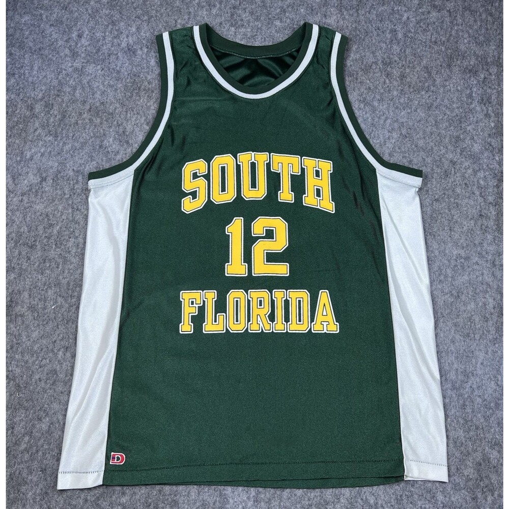 Vtg University South Florida Men's Basketball Jersey Dodger Made in USA Size XL